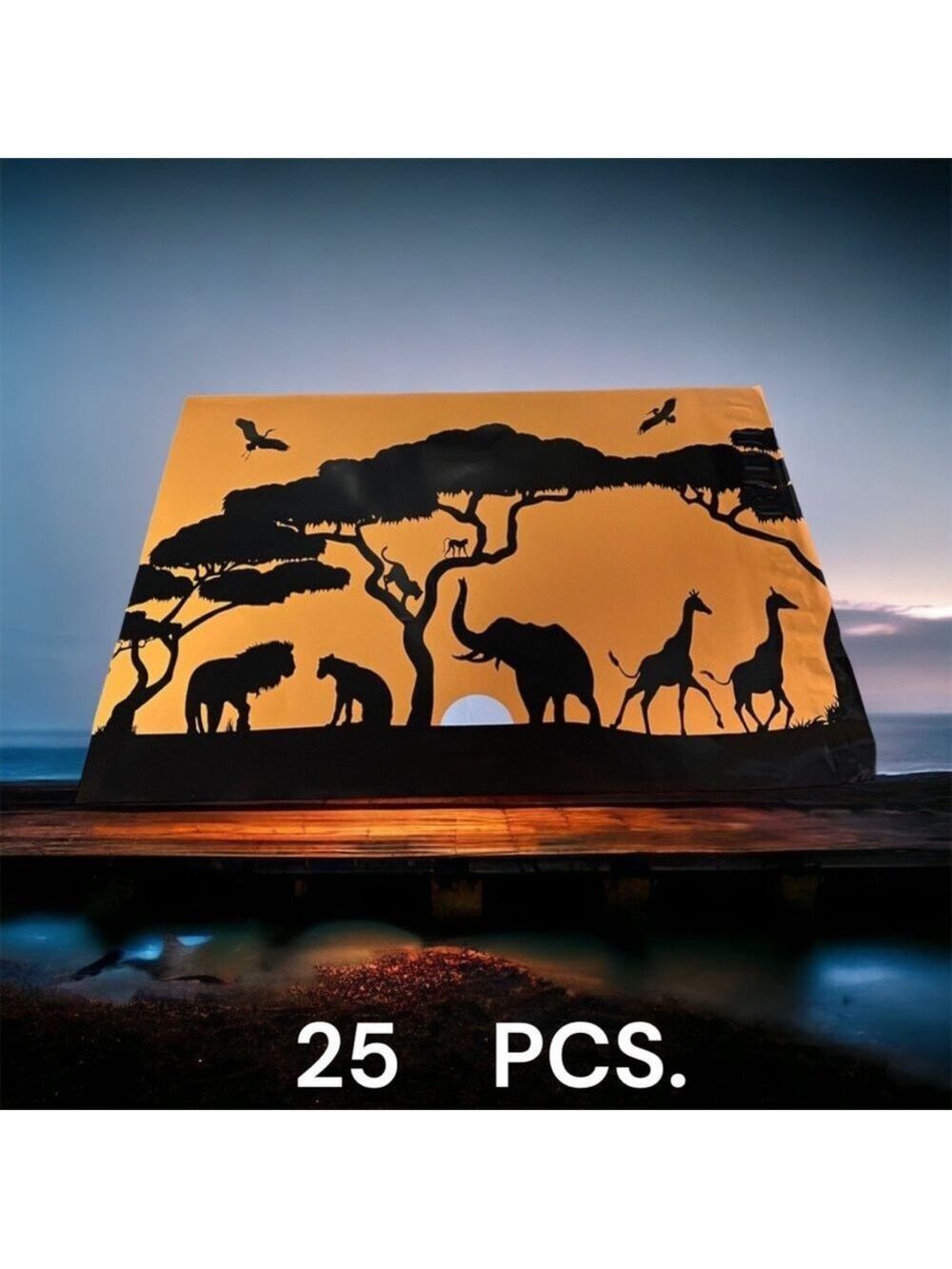 25 10X13 Poly Mailers Safari, Elephant, Giraffe PRICE IS FIRM Fall - Picture 5 of 12